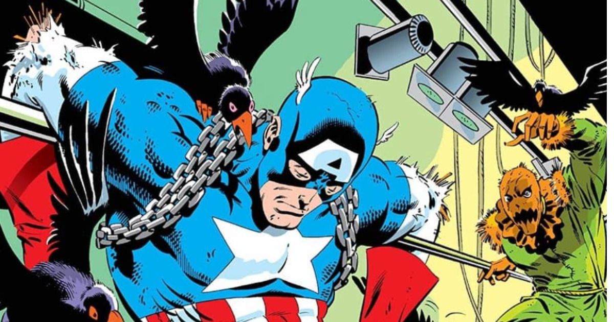 Capa de quadrinhos de monstros do Capitão América