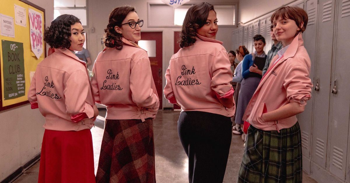 Cheyenne Isabel Wells, Tricia Fukuhara, Marisa Davila, Ari Notartomaso in Grease: Rise of the Pink Ladies