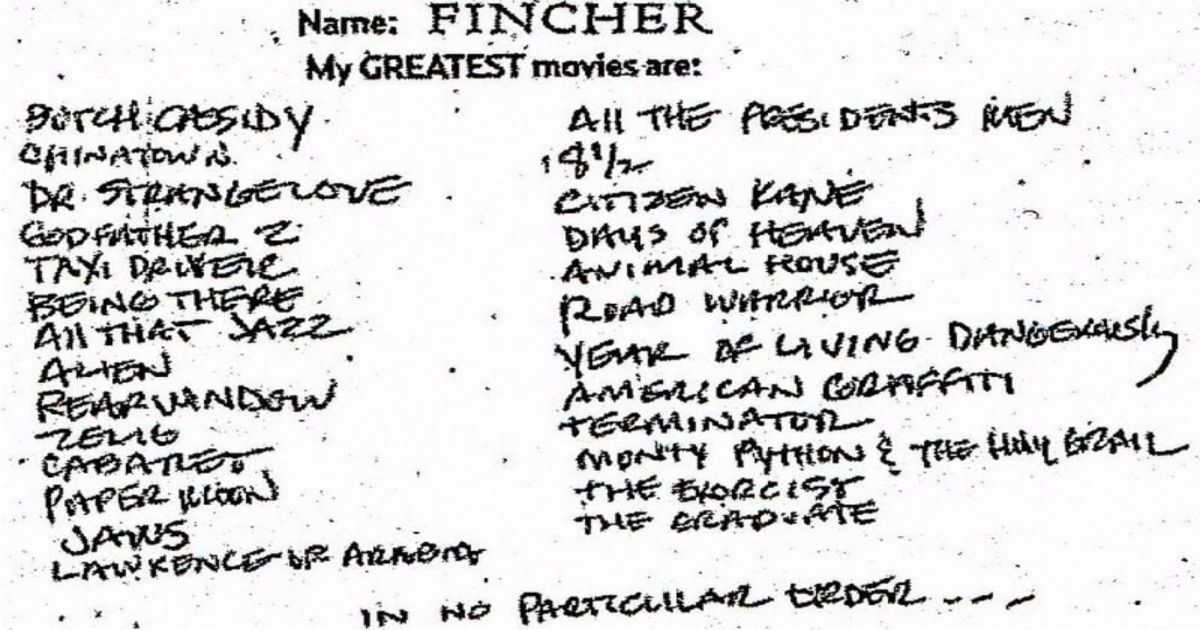 David Fincher list
