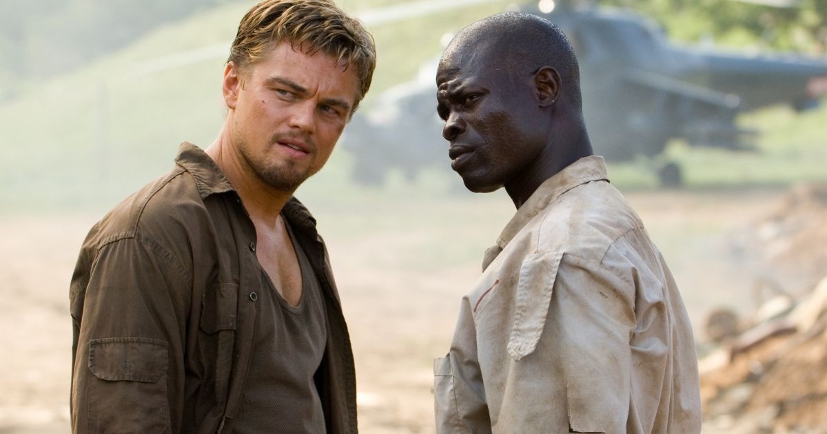 DiCaprio and Hounsou in Blood Diamond