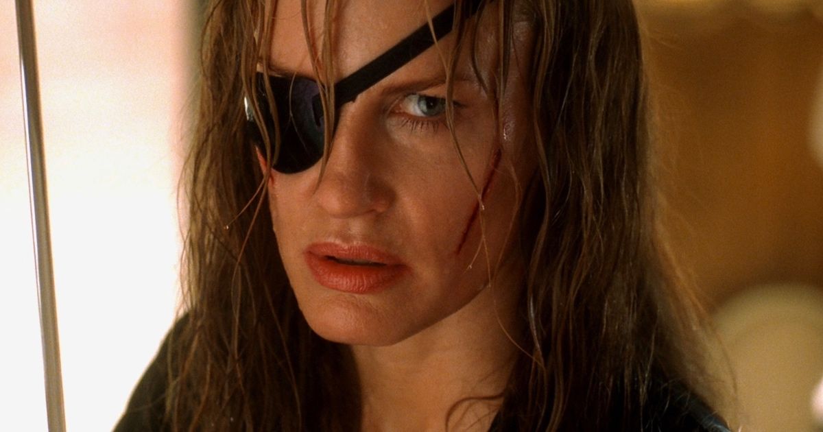 Elle Driver with an eye patch