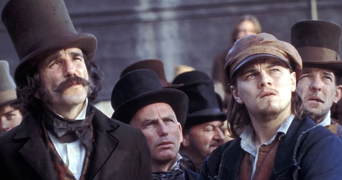 Daniel Day-Lewis and Leonardo DiCaprio in Martin Scorsese's Gangs of New York