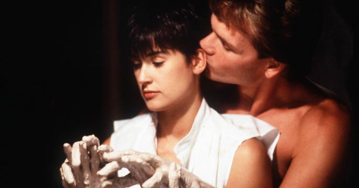 Patrick Swayze and Demi Moore in Ghost.