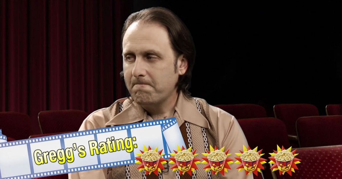 Gregg Turkington reviewing a movie for On Cinema at the Cinema