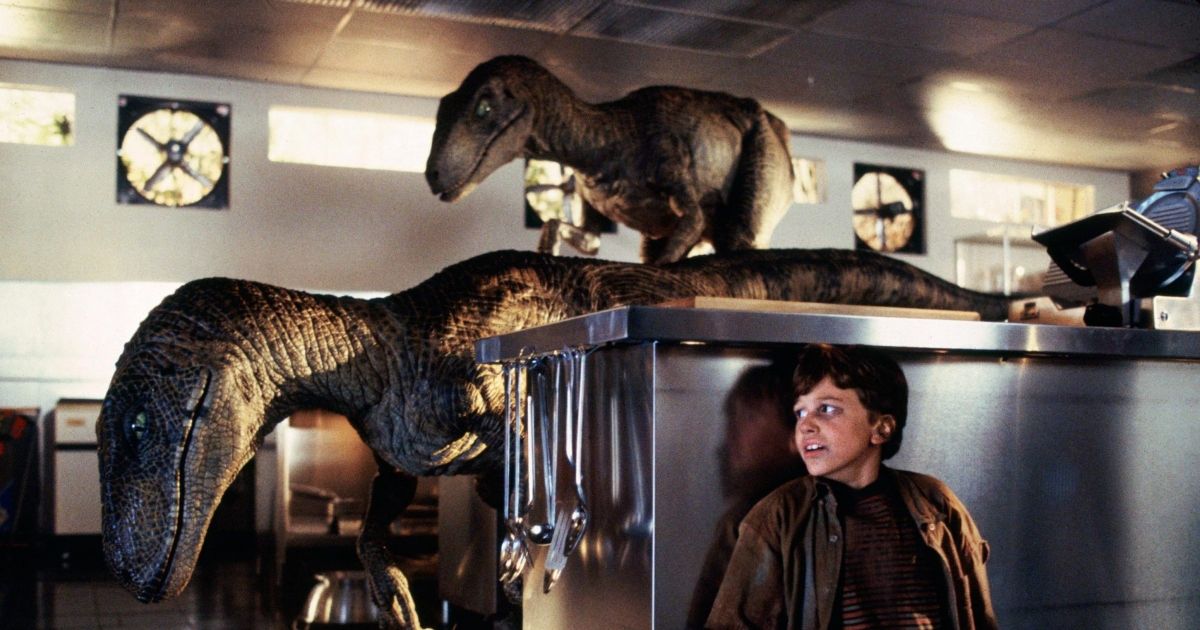 Uma cena de Jurassic Park