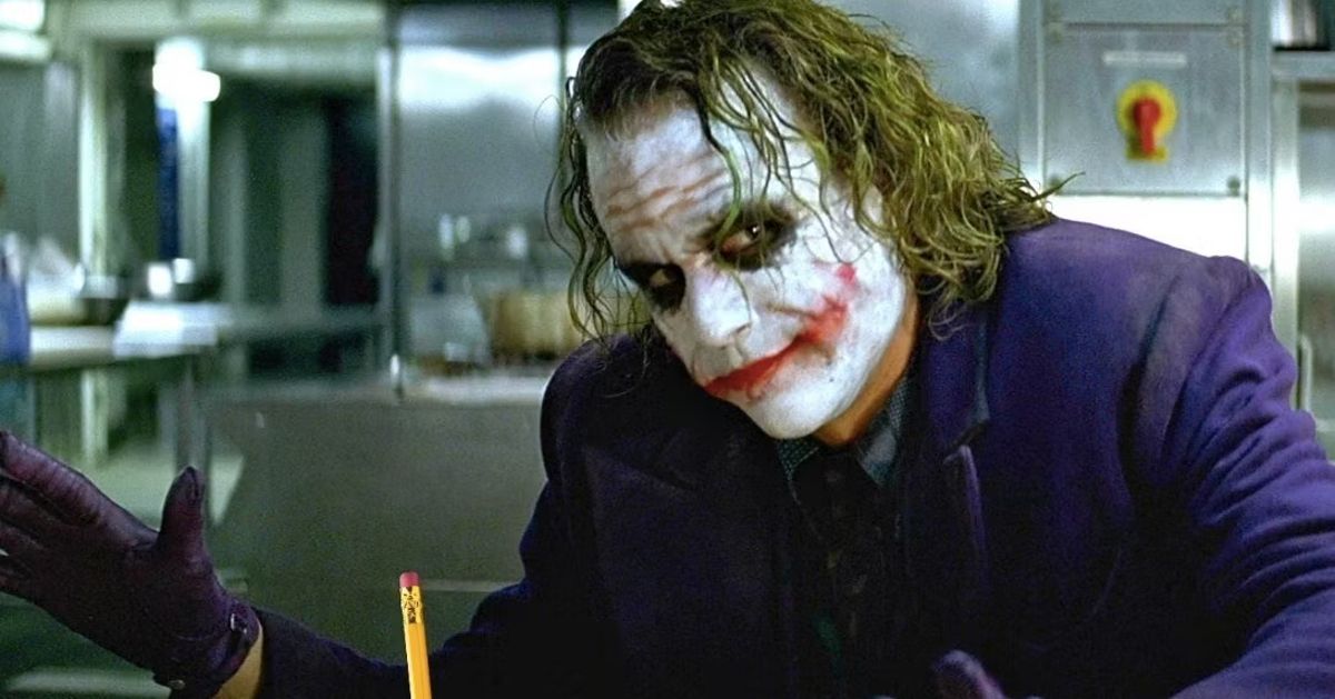 Heath Ledger as the Joker in The Dark Knight