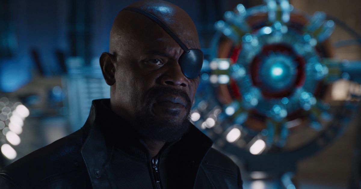 Nick Fury with an eye patch