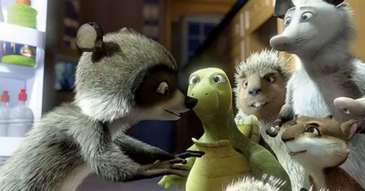 Bruce Willis as RJ the raccoon in Over The Hedge