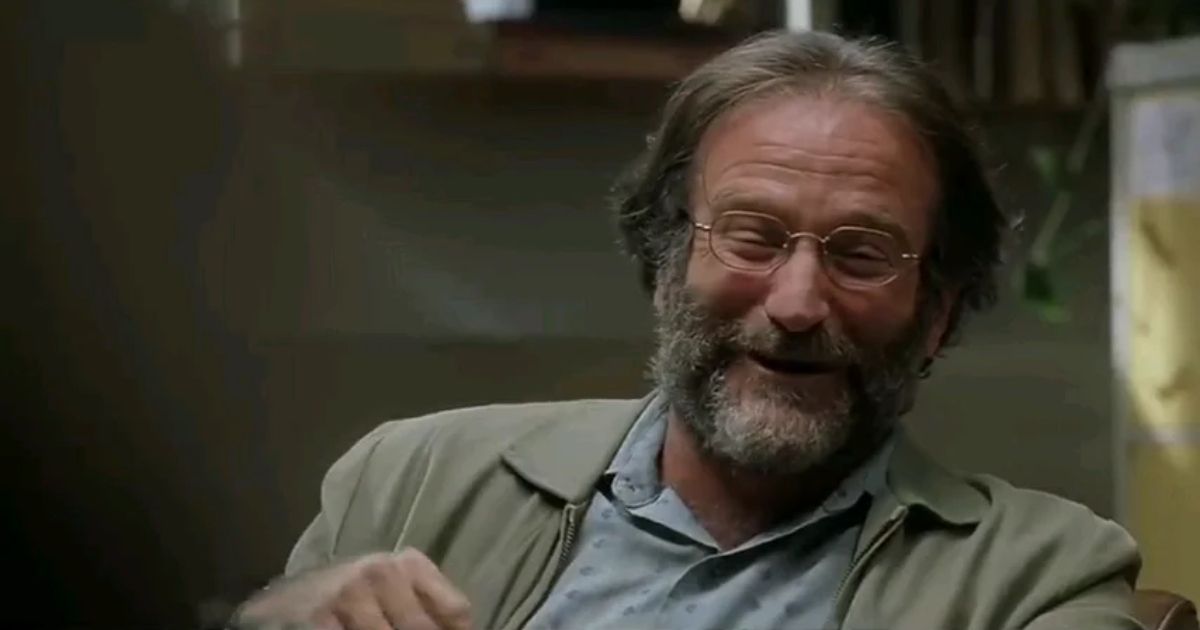 Robin Williams cracking up in Good Will Hunting