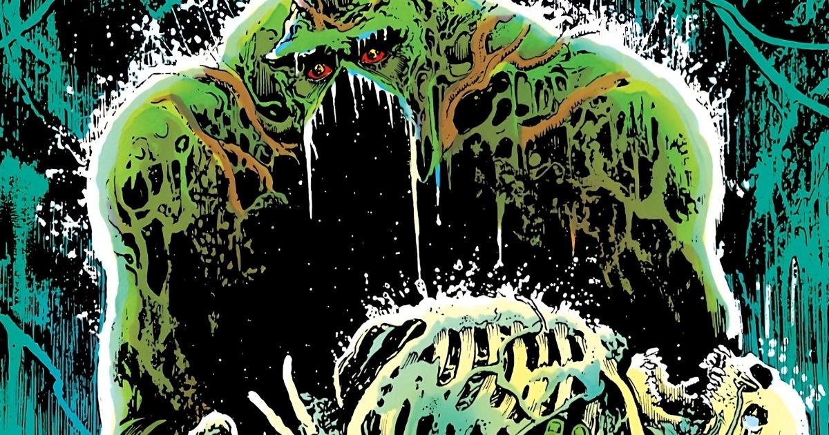 saga of the swamp thing cover art skeleton rain