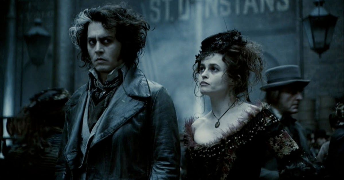 Johnny Depp and Helena Bonham Carter in Sweeney Todd