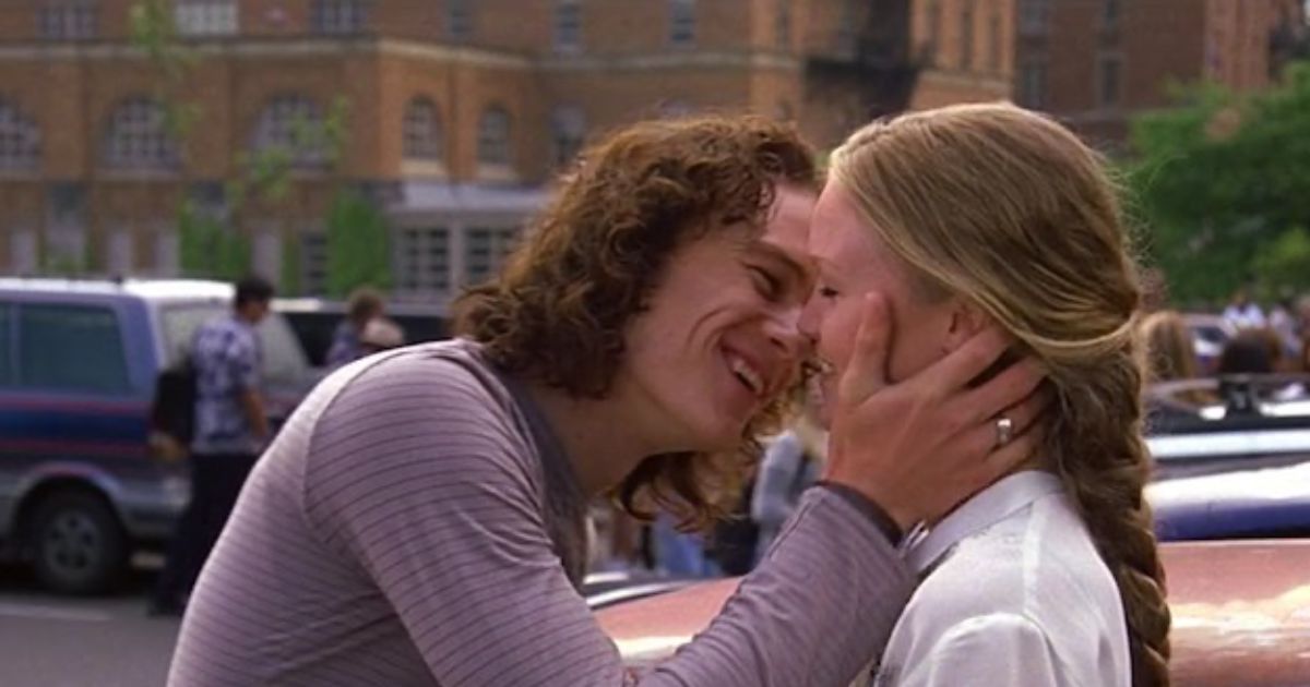 Heath Ledger and Julia Stiles in 10 things I hate about you
