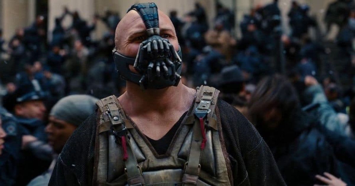 Tom Hardy as Bane in The Dark Knight Rises