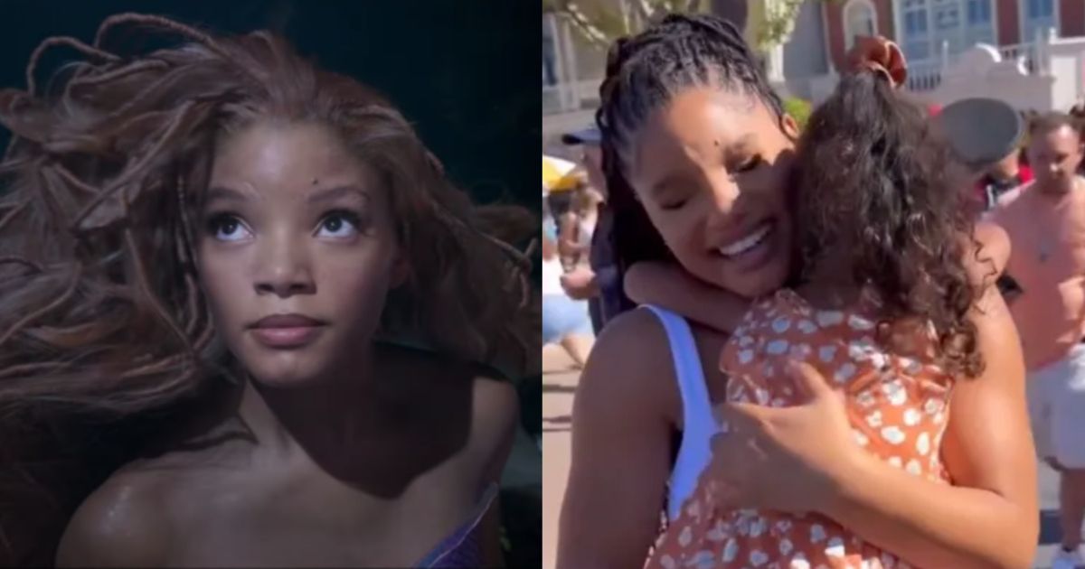 The Little Mermaid Fan Won't Let Go of Halle Bailey After Spotting Her at Disney World