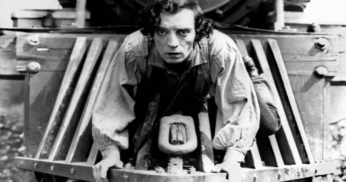 Buster Keaton em cena de O General