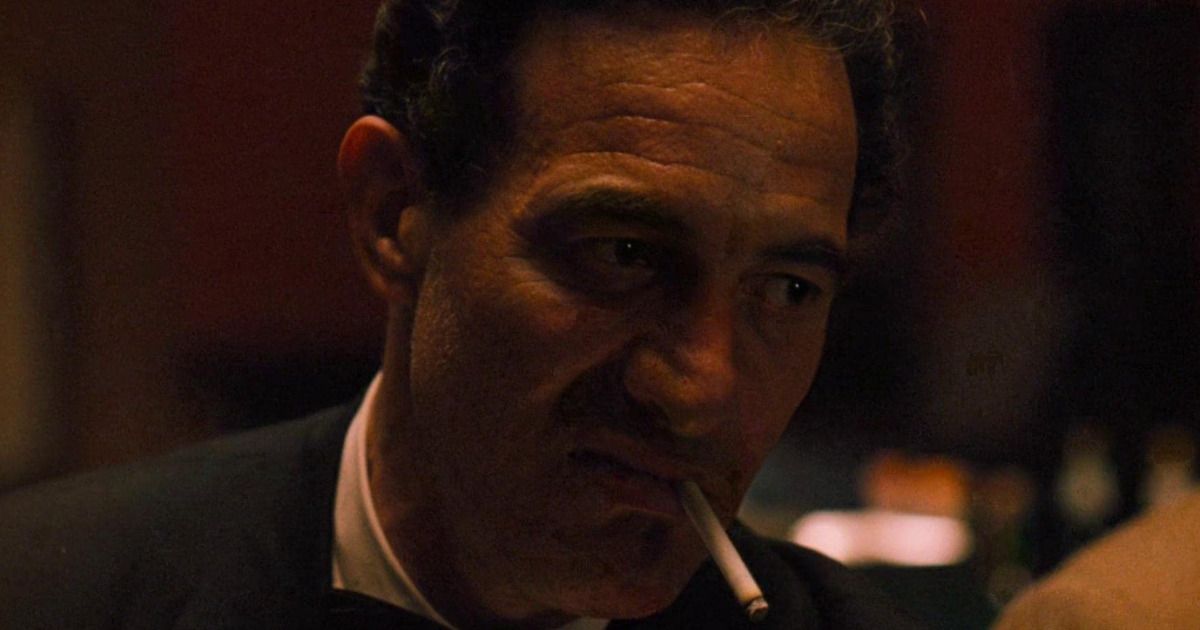 Tony Giorgio smoking a cigarette in the 1972 movie The Godfather