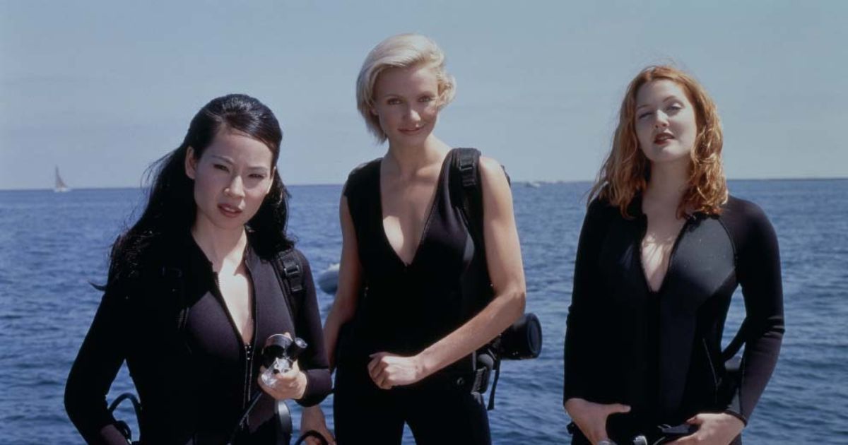 Drew Barrymore, Cameron Diaz and Lucy Liu in Charlie's Angels (2000)
