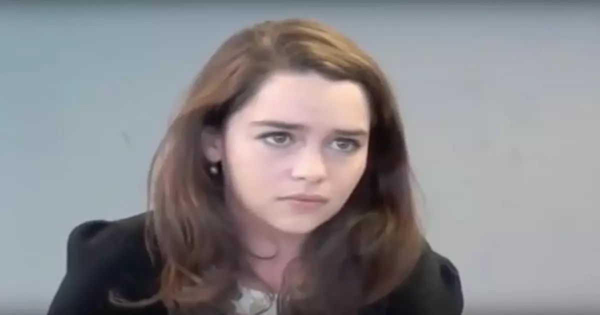 Emilia Clark during her audition for her role in Game of Thrones.
