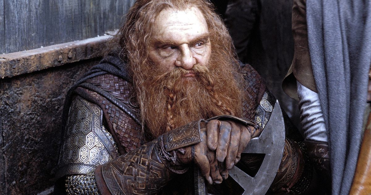 John Rhys-Davies as Gimli in the The Lord of the Rings film trilogy