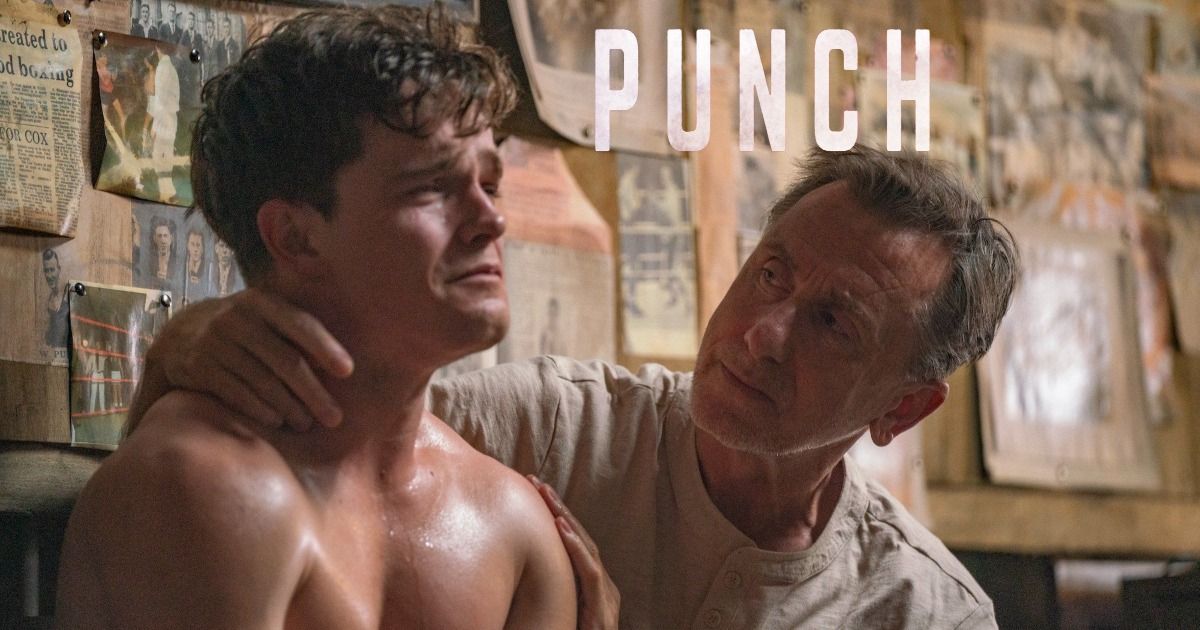 Tim Roth and Jordan Oosterhoff in the movie Punch