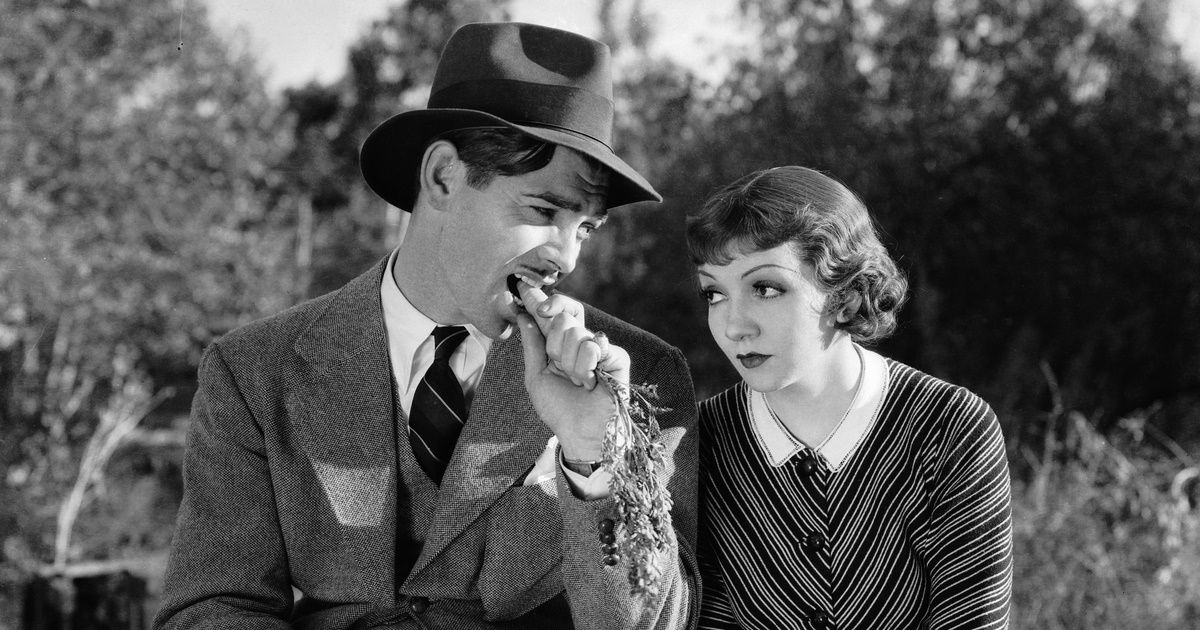 Clark Gable and Claudette Colbert in It Happened One Night 