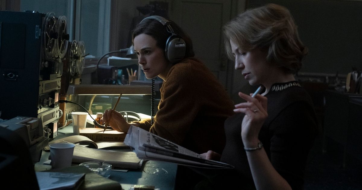 Keira Knightley and Carrie Coon as reporters in Hulu's Boston Strangler