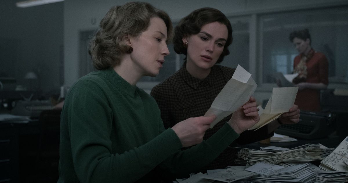 Keira Knightley and Carrie Coon in Hulu movie Boston Strangler