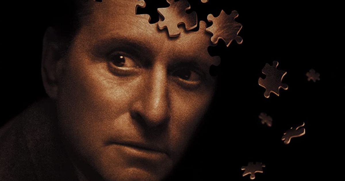 Michael Douglas puzzle face in The Game movie 90s thriller