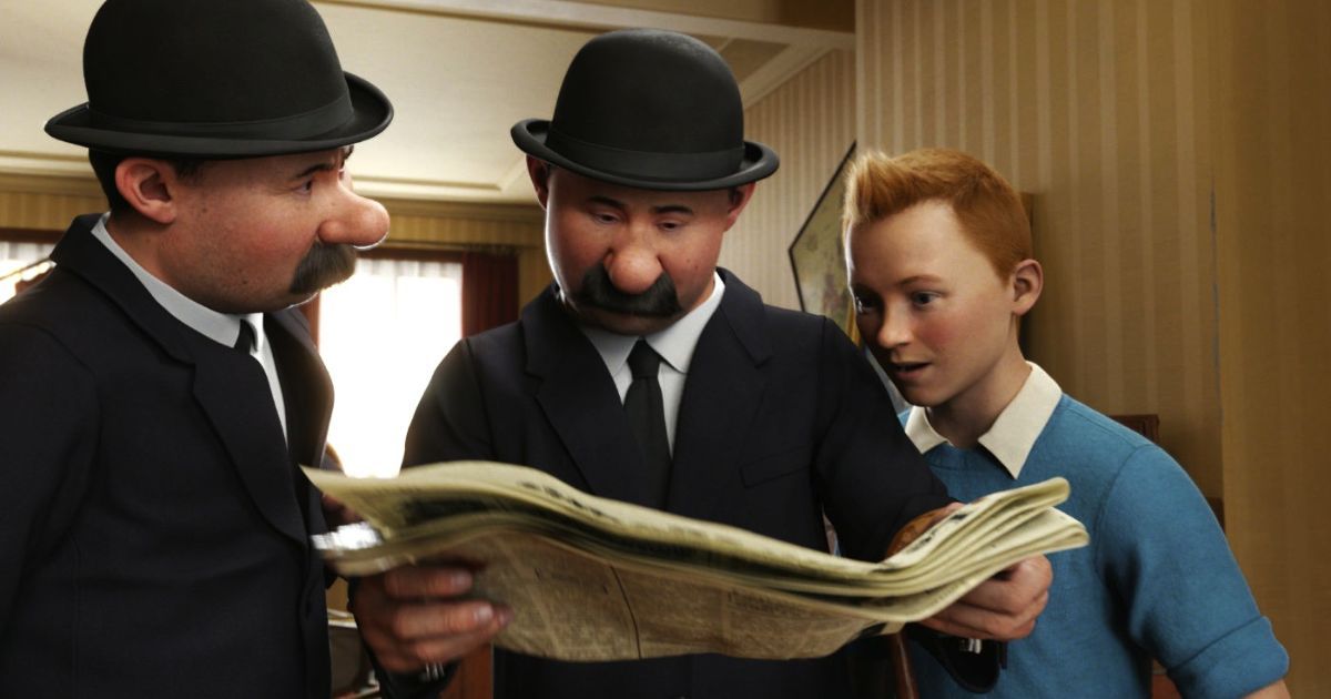 A scene from Steven Spielberg's The Adventures of Tintin