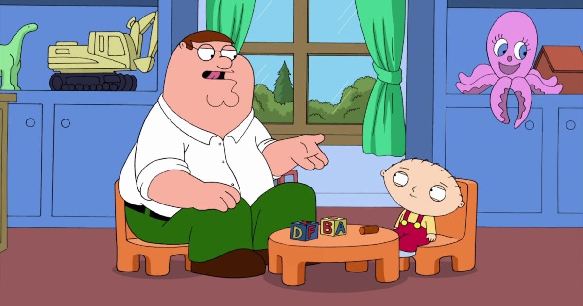 Peter and Stewie from Family Guy