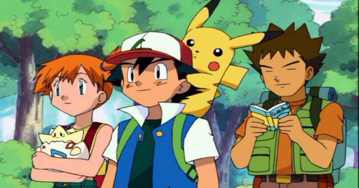Ash, Brock and Misty in the Pokémon anime