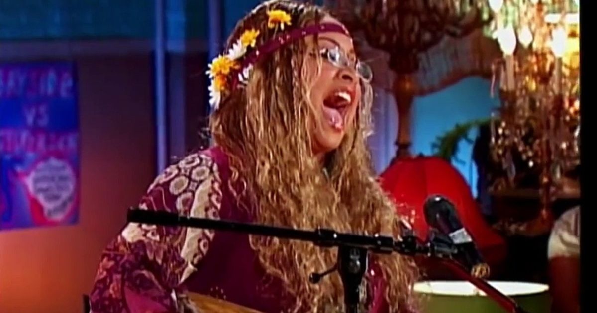Raven Baxter dressed as a hippie
