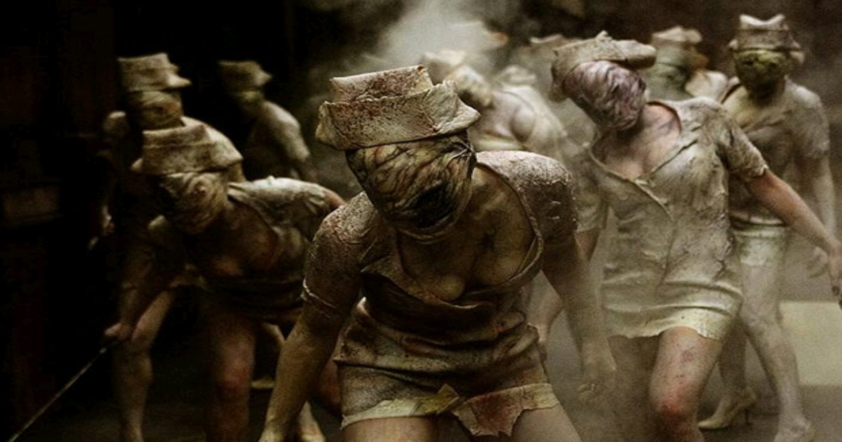 The Dark Nurses liter around in Silent Hill