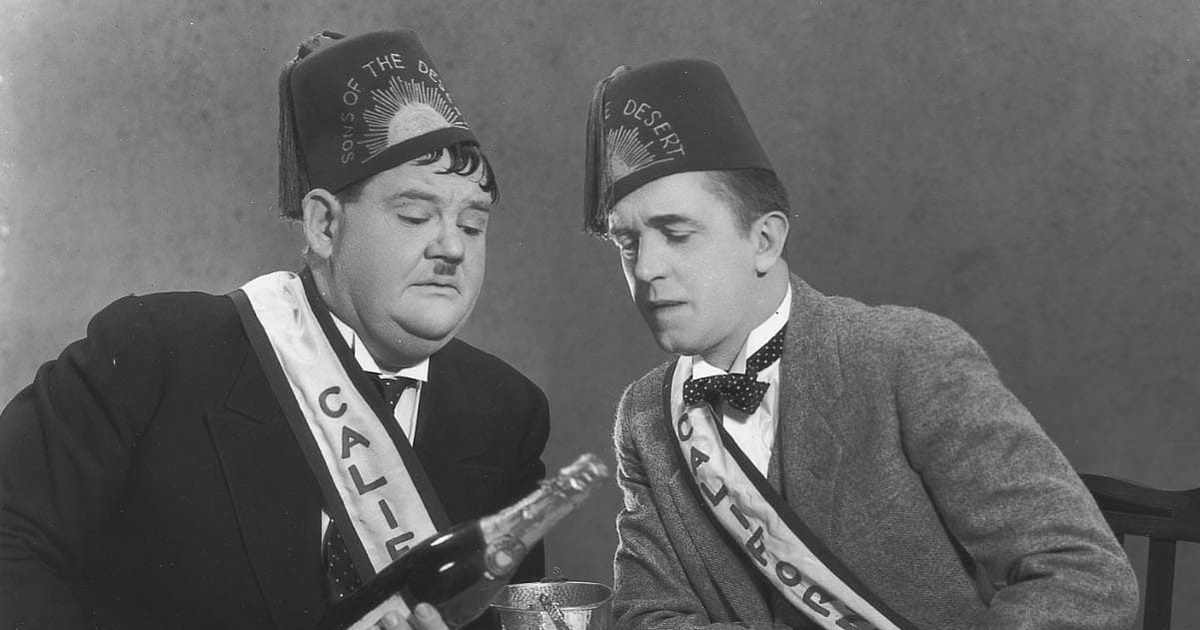 Stan Laurel and Oliver Hardy in Sons of the Desert