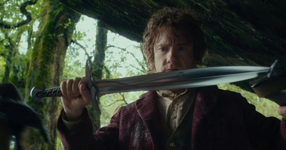 Bilbo Baggins finds Sting 