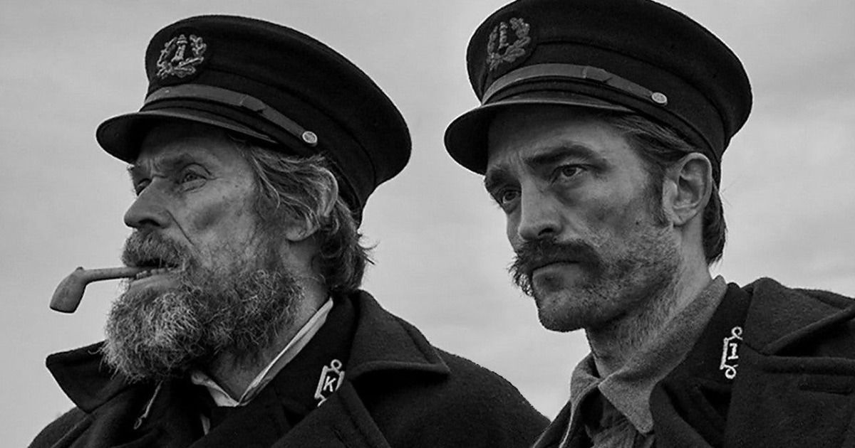 Robert Pattinson and Willem Dafoe in The Lighthouse.