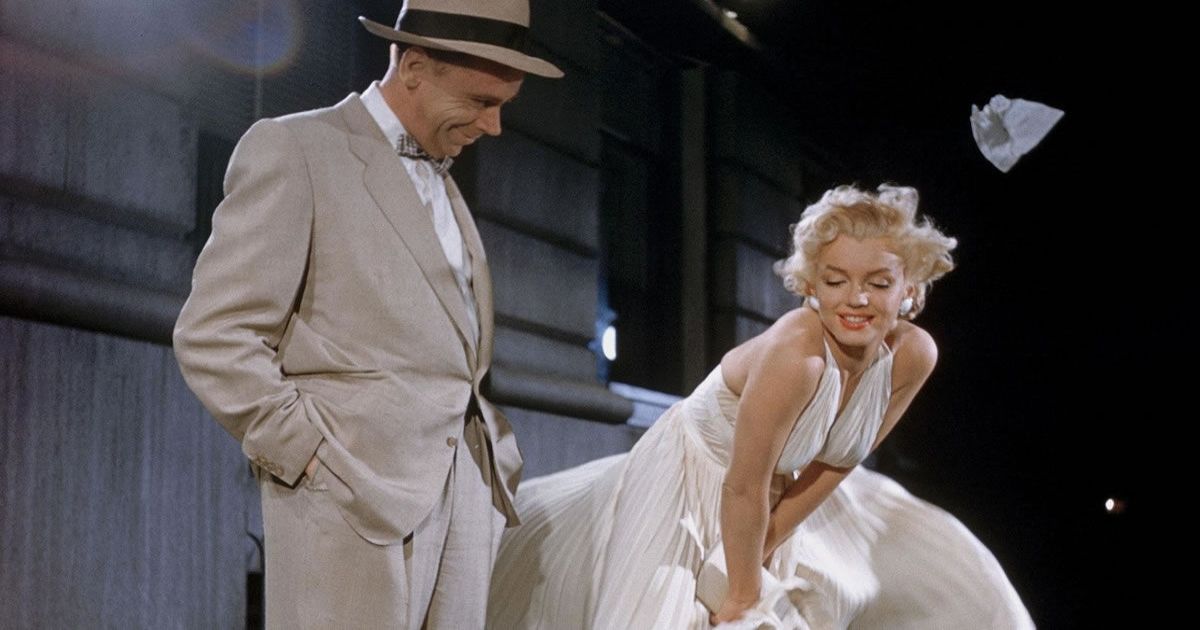 Marilyn Monroe in her iconic white dress in The Seven Year Itch