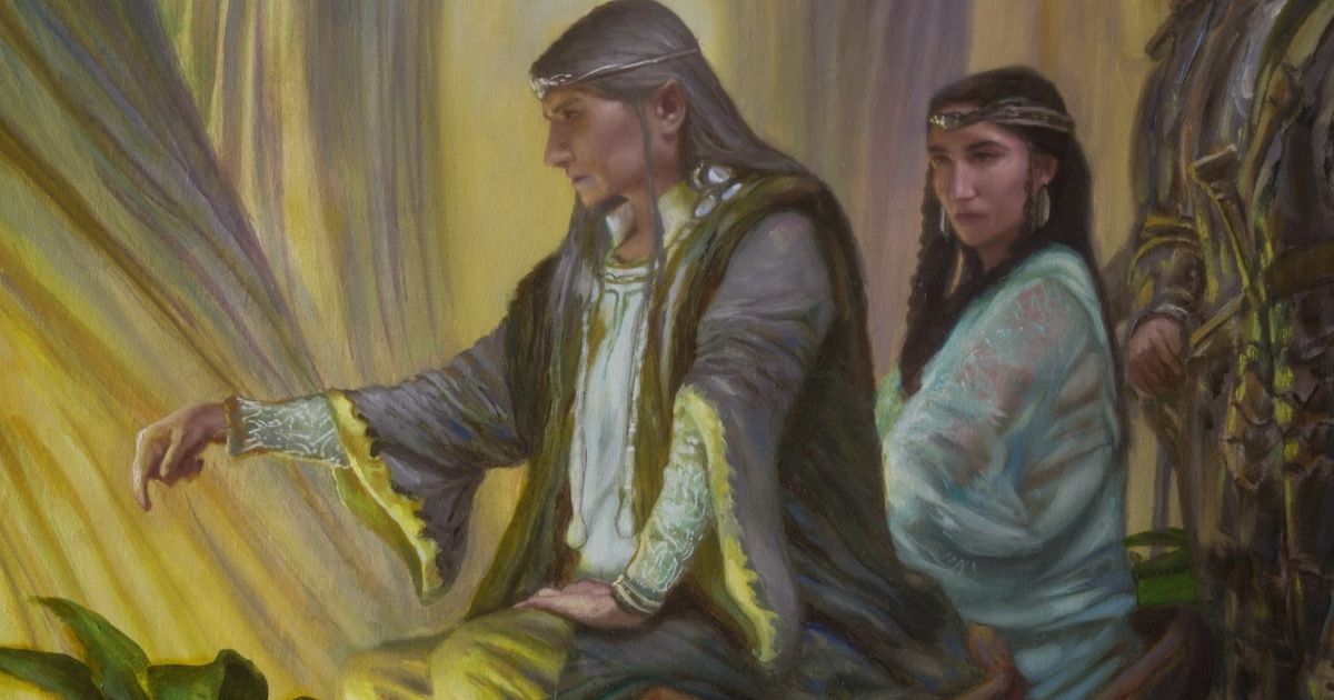 Art of Thingol and Melian in Doriath by Donato Giancola