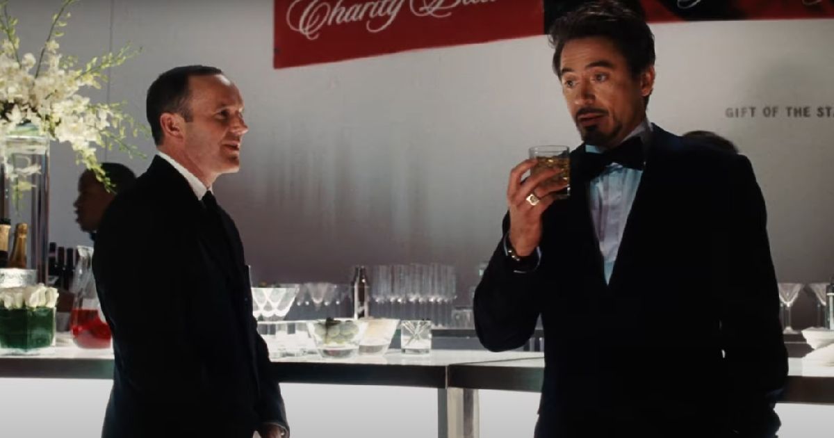 Tony Stark and Phil Coulson in Iron Man (2008)