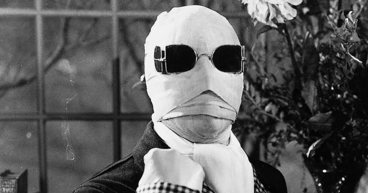 Claude Rains as the invisible man