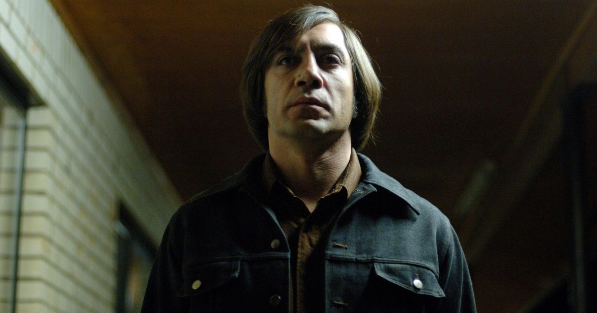 Javier Bardem as Anton Chigurgh in No Country for Old Men.