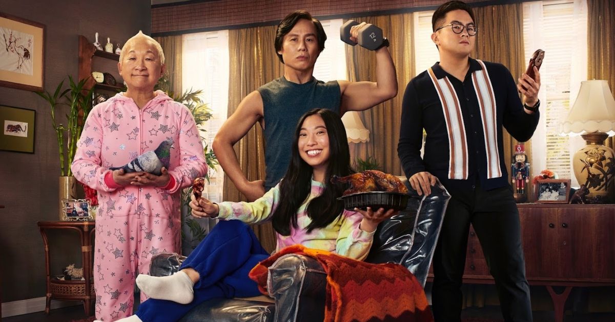 Awkwafina Is Nora from Queens cast with BD Wong, Bowen Yang, Awkwafina, and Lori Tan Chinn
