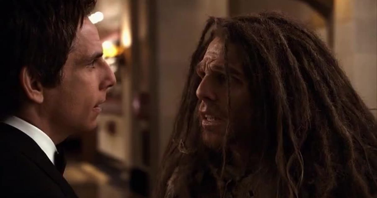 Ben Stiller as Larry Daley and Laa in Night at the Museum 3