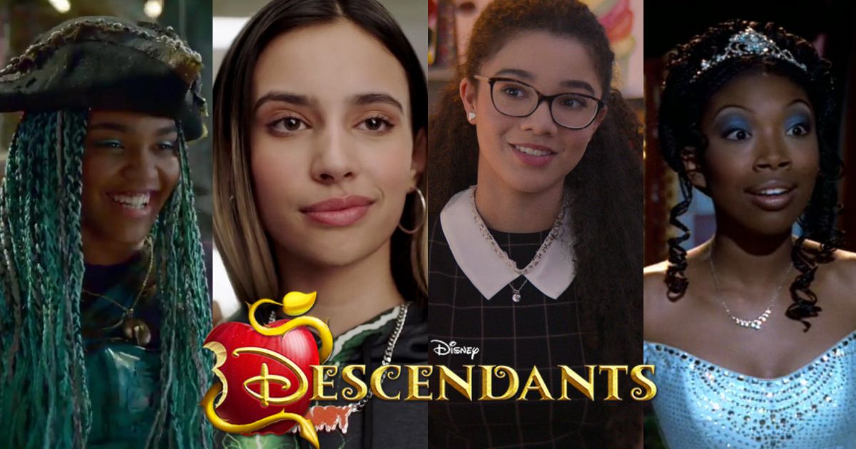 Descendants Cast - the Core Four then and now 