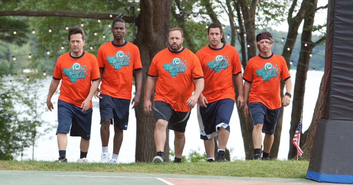 The five friends going for a basketball match in Grown Ups