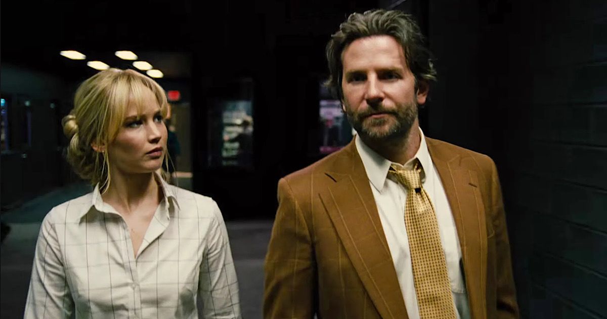 Jennifer Lawrence and Bradley Cooper in Joy