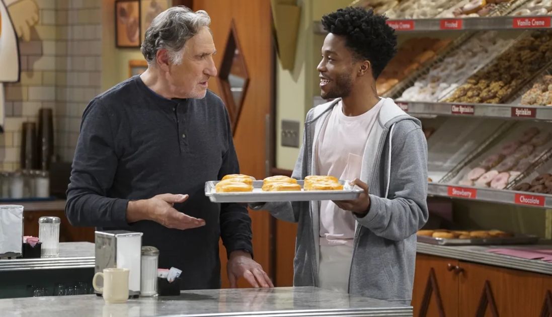 Jermaine Fowler and Judd Hirsch in Superior Donuts