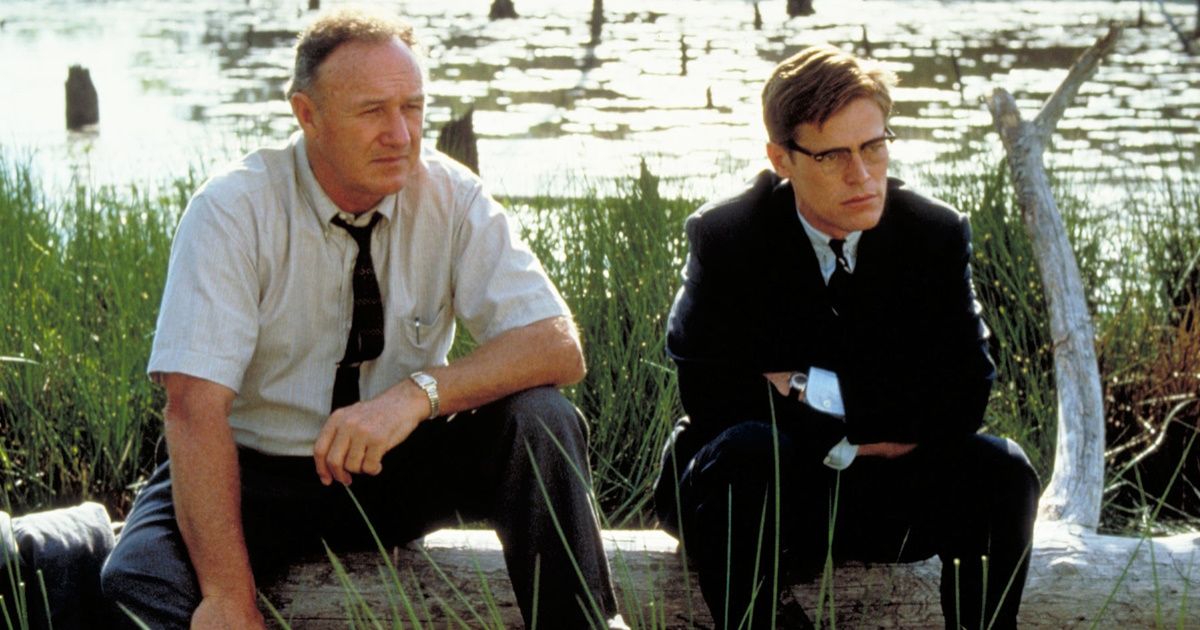 Gene Hackman e Willem Dafoe como investigadores do FBI em Mississippi Burning