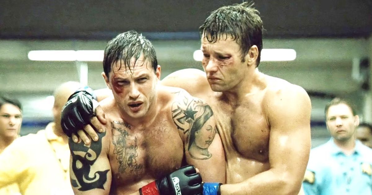 Tom Hardy and Joel Edgerton in Warrior (2011)