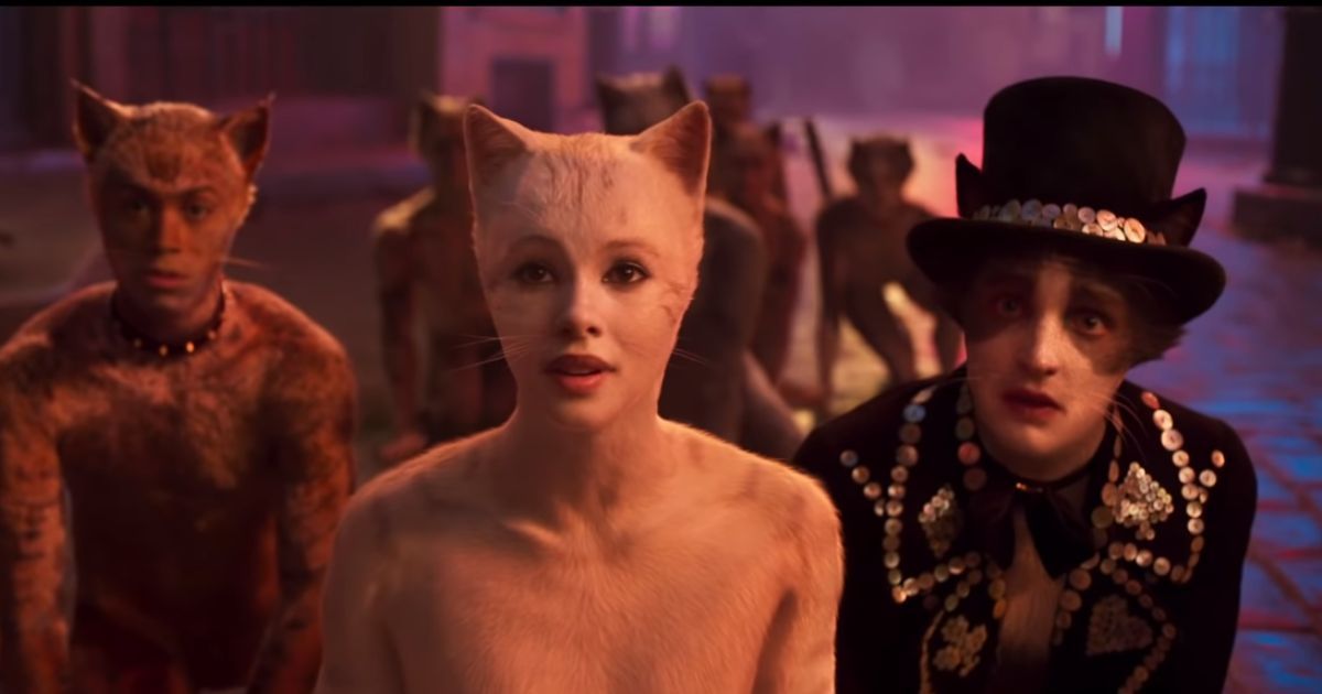 Captura de tela de uma cena do filme Cats (2019)
